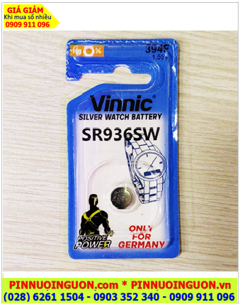 Vinnic SR936SW, Pin đồng hồ 1.55v Silver Oxide Hg0% Vinnic SR936SW-Pin 394F (Loại vỉ 01viên)